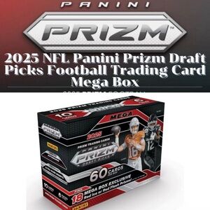 2025 NFL - “Panini Prizm” Draft Picks Football Trading Card Mega Box - NEW 🏈